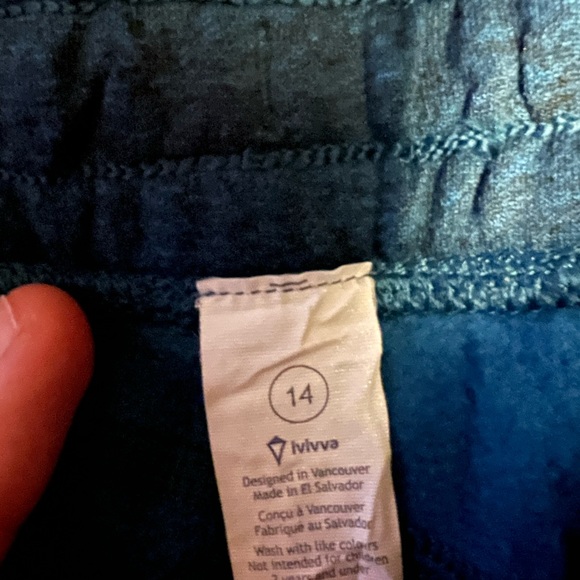 Ivivva lululemon joggers leggings turquoise - Picture 2 of 5